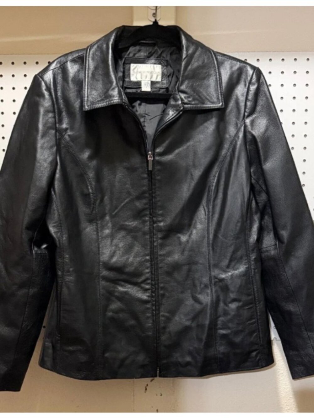 100% Genuine Leather Black Moto Jacket. Chic Edgy Luxe